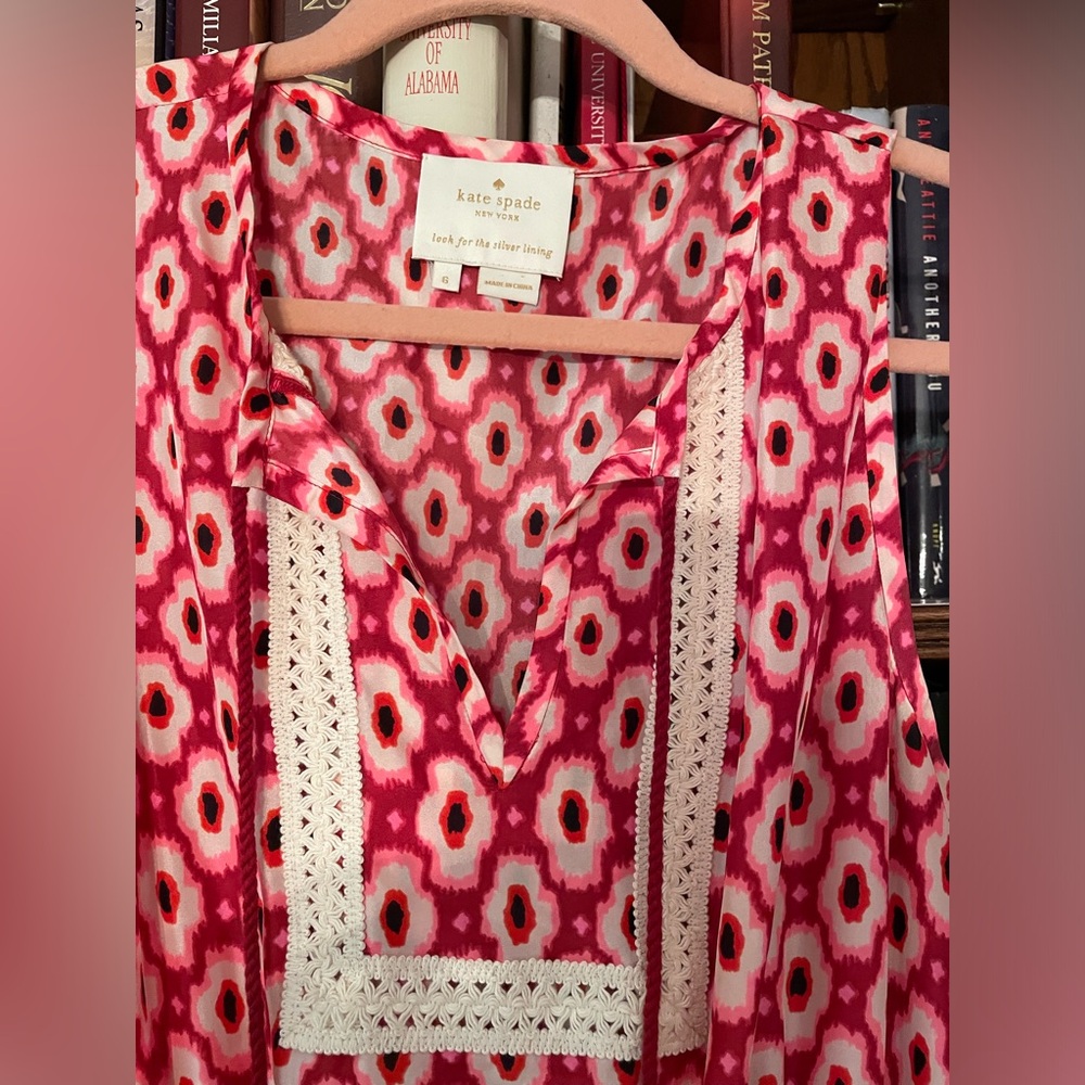 kate spade Red and White Long Sleeve Dress - Picture 3 of 7